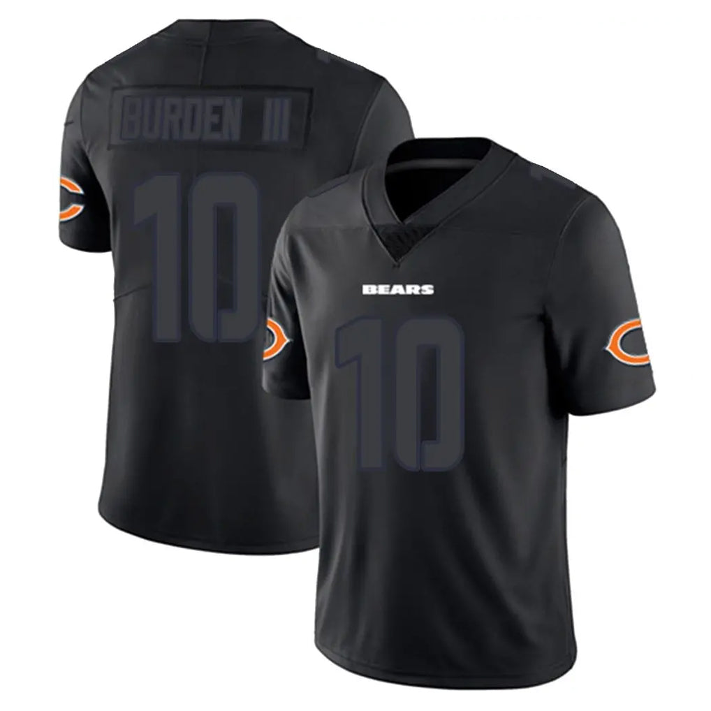 Davalo C.Bears #10 Luther Burden III Player Black Impact Limited Game Stitched Jerseys