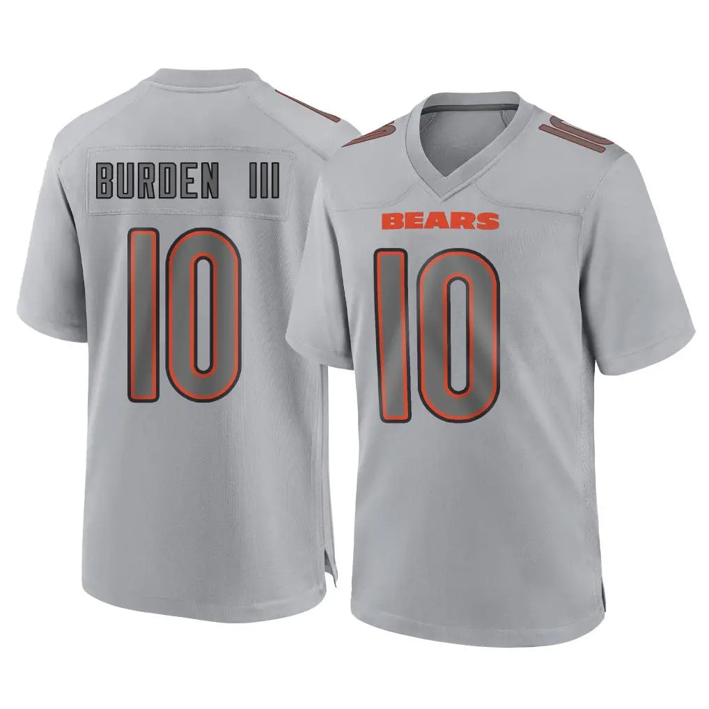 Davalo C.Bears #10 Luther Burden III Player Gray Atmosphere Fashion Game Stitched Jerseys