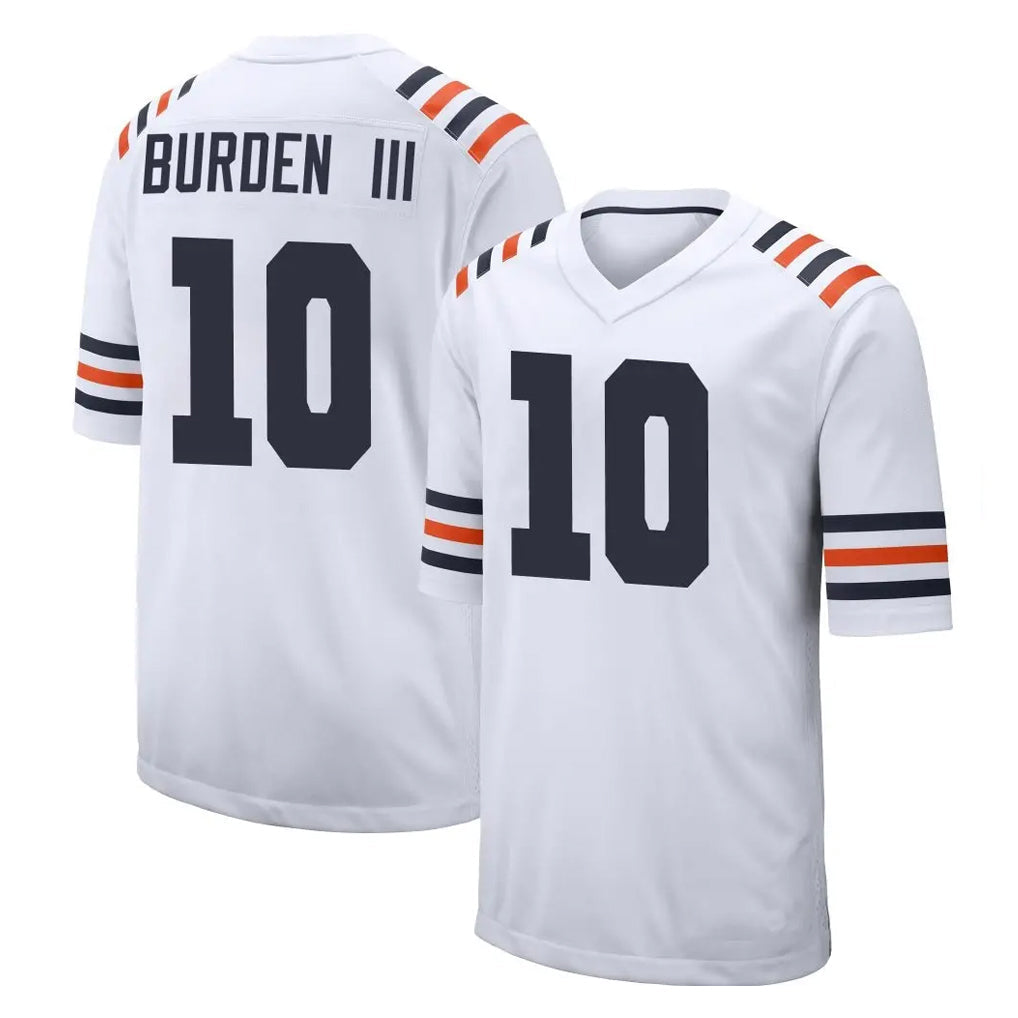 Davalo C.Bears #10 Luther Burden III Player White Classic Home Game Stitched Jerseys