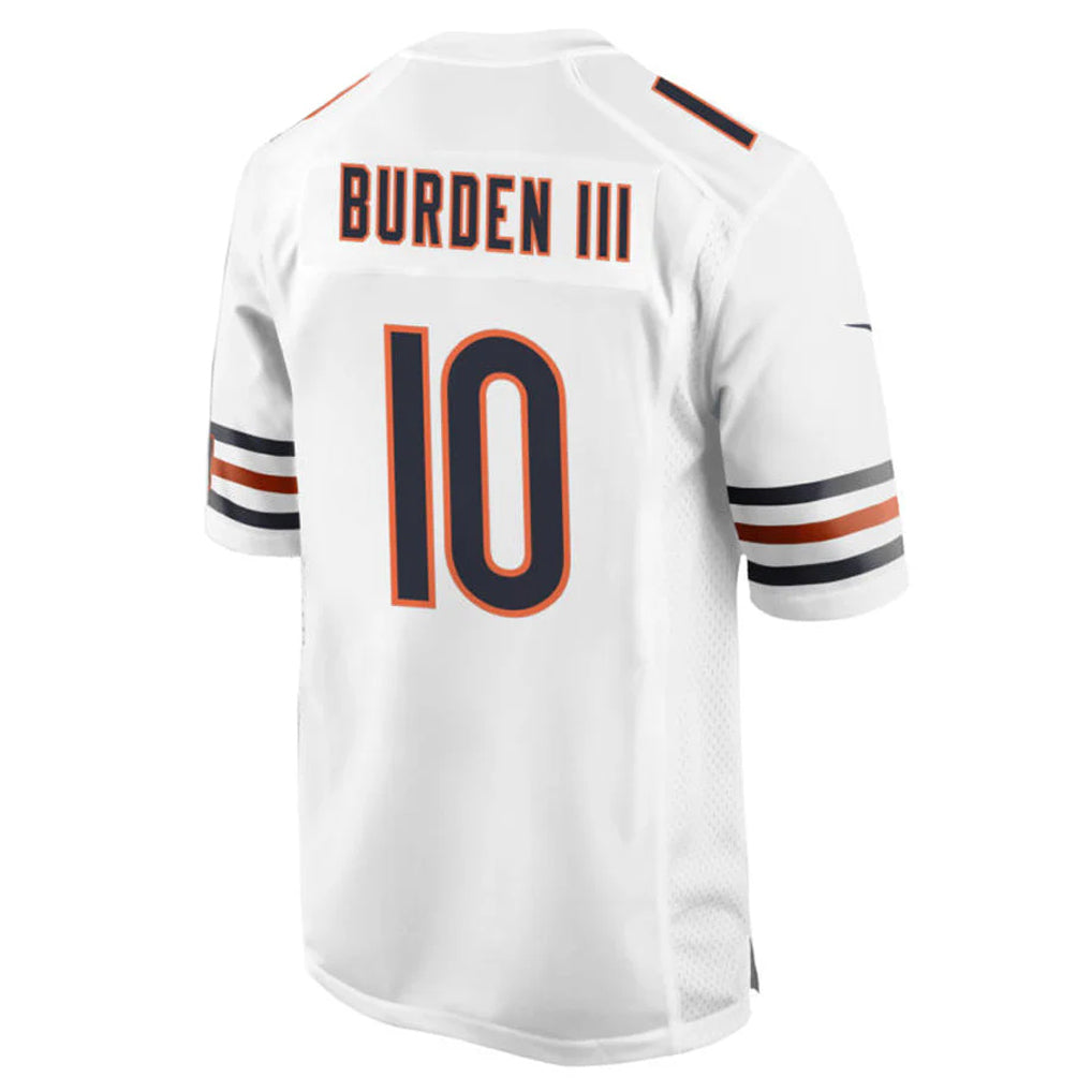 Davalo C.Bears #10 Luther Burden III Player White Home Game Stitched Jerseys