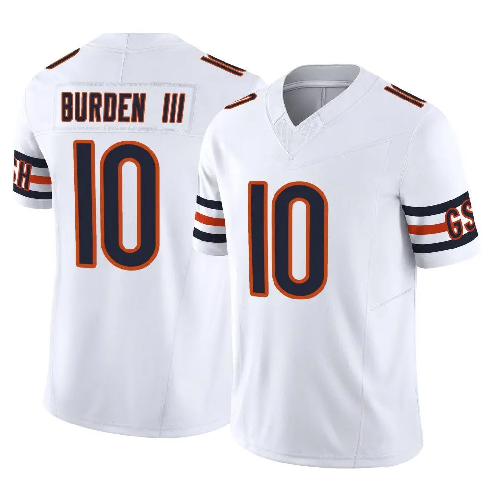 Davalo C.Bears #10 Luther Burden III Player White Vapor F.U.S.E. Limited Home Game Stitched Jerseys