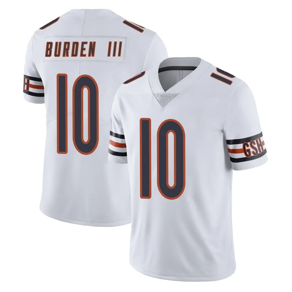Davalo C.Bears #10 Luther Burden III Player White Vapor Untouchable Limited Home Game Stitched Jerseys