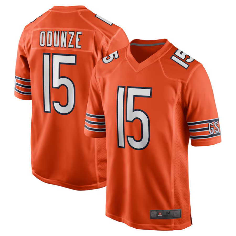 Davalo C.Bears #15 Rome Odunze Orange Player Game Stitched Jerseys