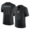 Davalo C.Bears #15 Rome Odunze Player Black REFLECTIVE Limited Game Stitched Jerseys