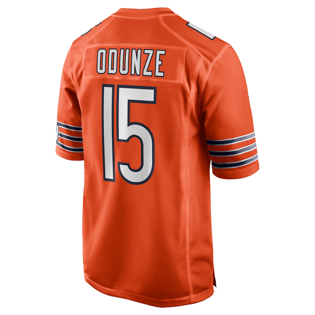 Davalo C.Bears #15 Rome Odunze Player Orange Home Game Stitched Jerseys