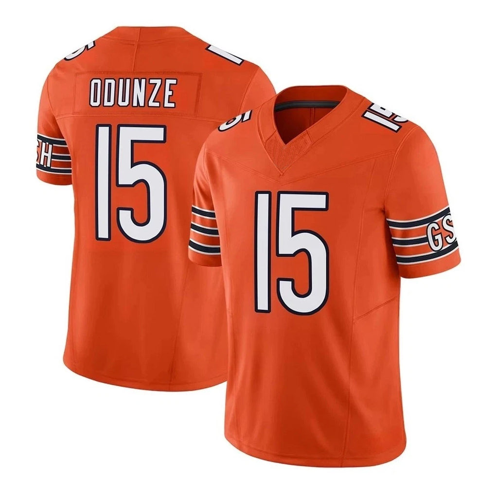 Davalo C.Bears #15 Rome Odunze Player Orange Vapor F.U.S.E. Limited Home Game Stitched Jerseys