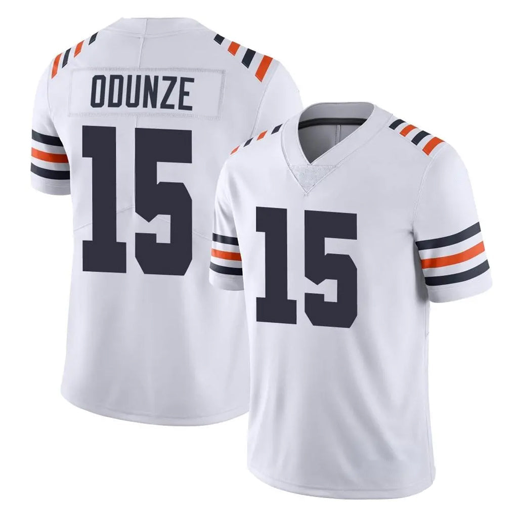 Davalo C.Bears #15 Rome Odunze Player White Classic Vapor Limited Home Game Stitched Jerseys