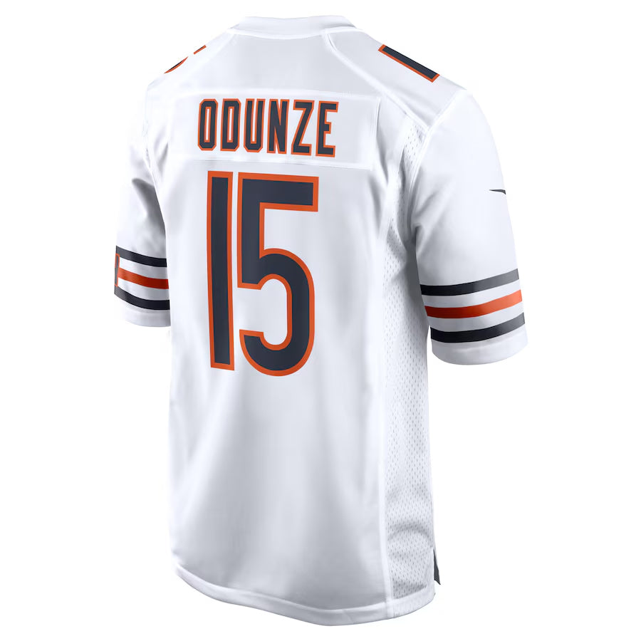 Davalo C.Bears #15 Rome Odunze Player White Home Game Stitched Jerseys