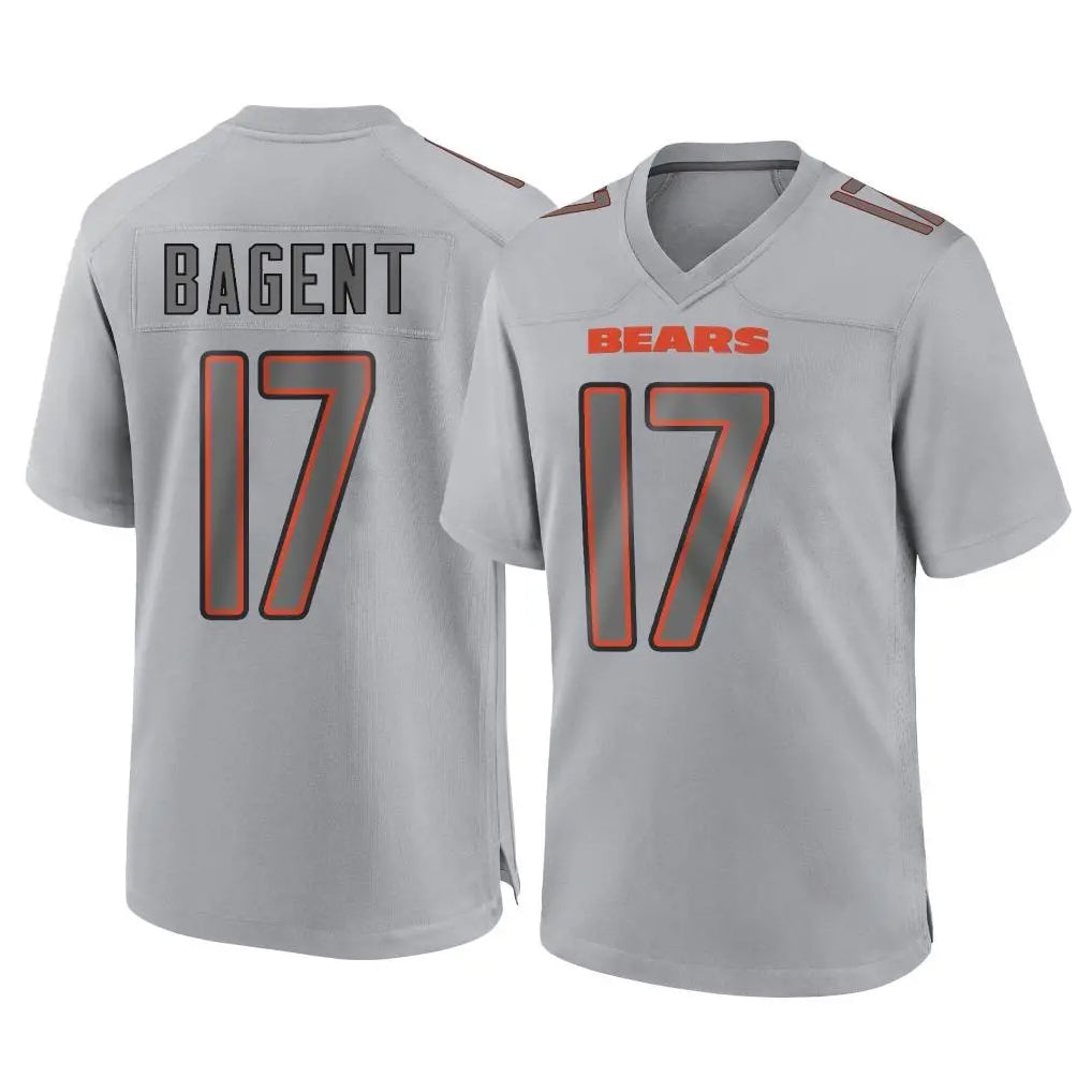 Davalo C.Bears #17 Tyson Bagent Player Gray Atmosphere Fashion Game Stitched Jerseys