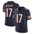 Davalo C.Bears #17 Tyson Bagent Player Navy Vapor Untouchable Limited Home Game Stitched Jerseys
