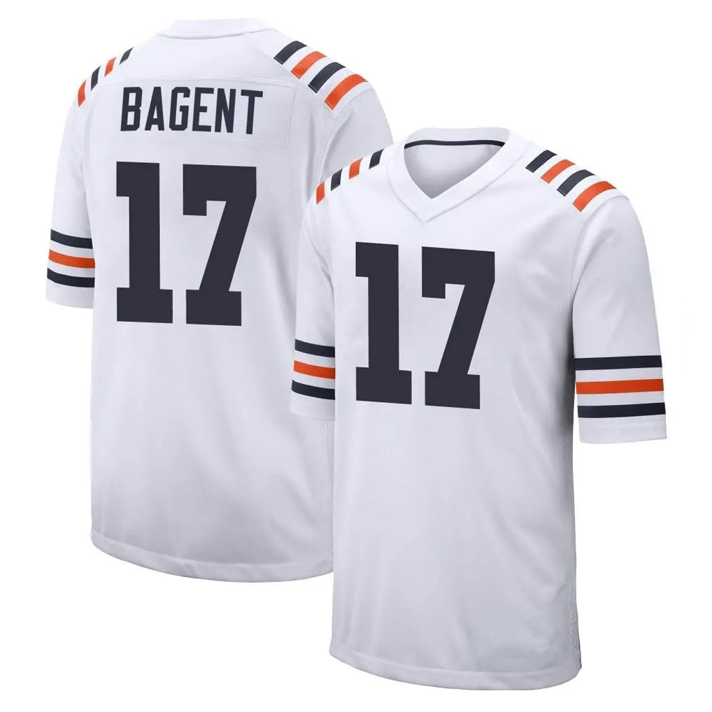 Davalo C.Bears #17 Tyson Bagent Player White Classic Home Game Stitched Jerseys
