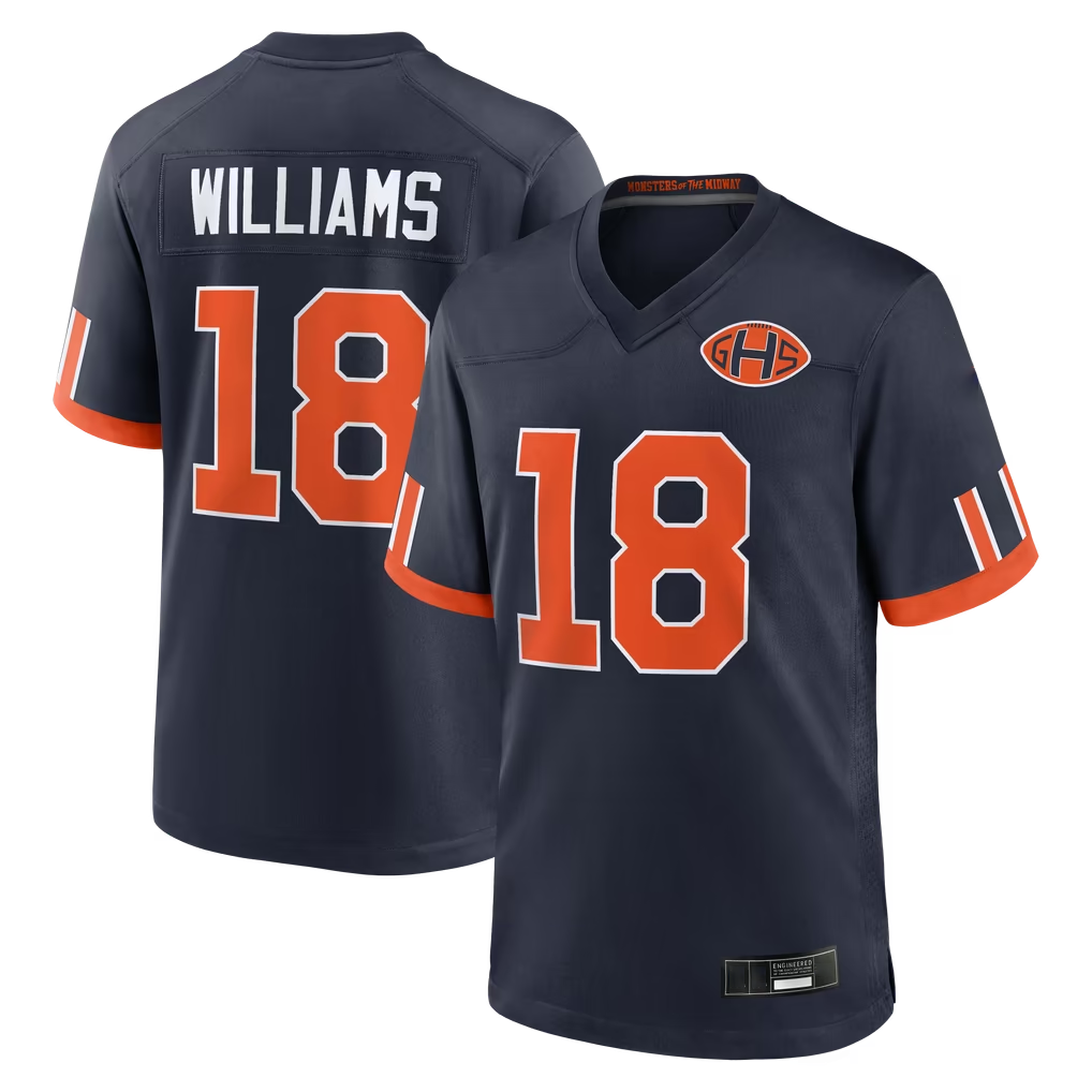 Davalo C.Bears #18 Caleb Williams Navy 2026 Rivalries Collection Game Stitched Jerseys