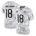 Davalo C.Bears #18 Caleb Williams Player Arctic Camo Salute to Service Limited Stitched Jerseys