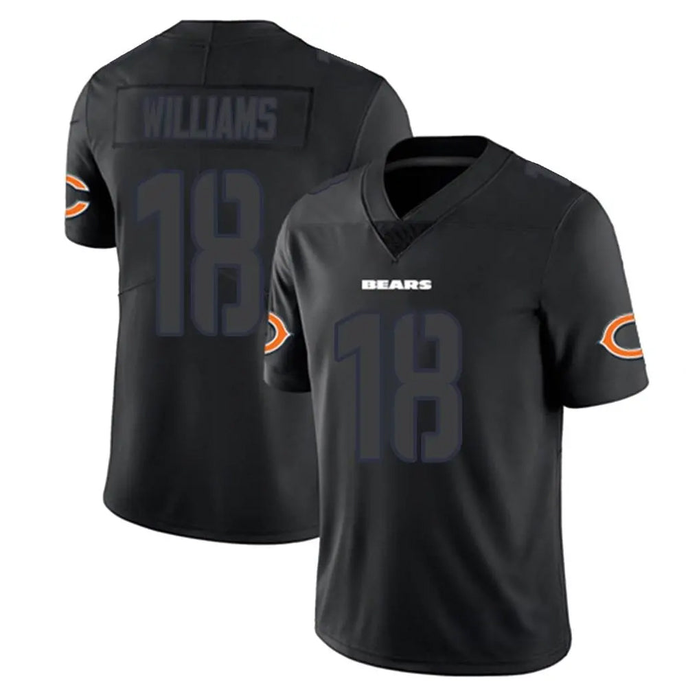 Davalo C.Bears #18 Caleb Williams Player Black Impact Limited Game Stitched Jerseys