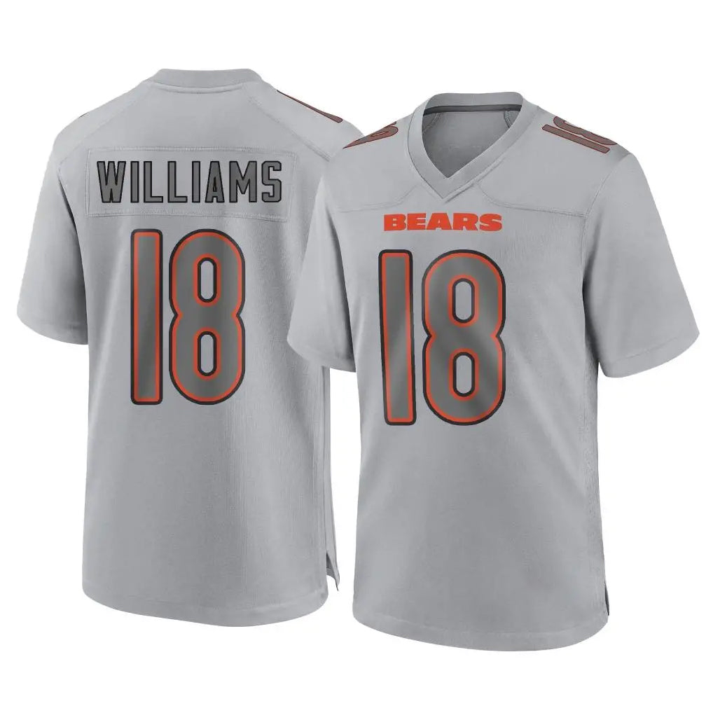 Davalo C.Bears #18 Caleb Williams Player Gray Atmosphere Fashion Game Stitched Jerseys