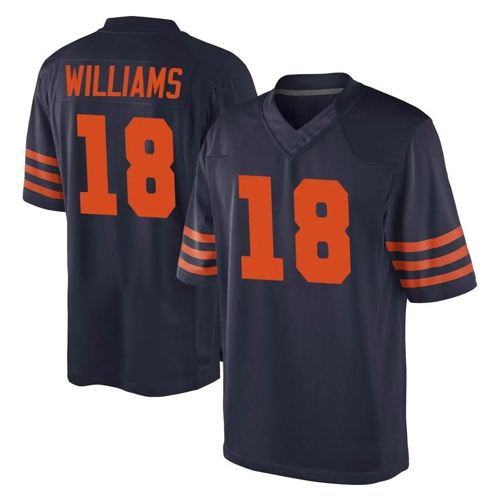 Davalo C.Bears #18 Caleb Williams Player Navy Blue Alternate Game Stitched Jerseys