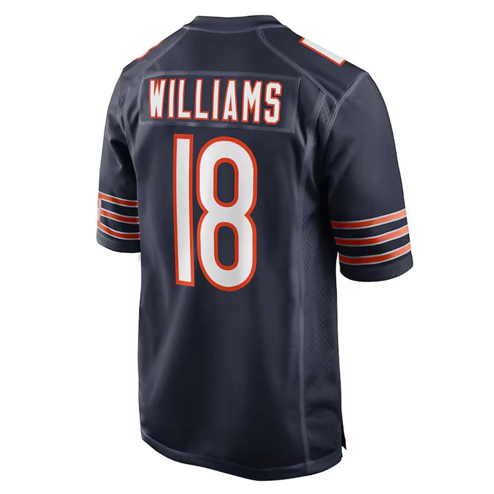Davalo C.Bears #18 Caleb Williams Player Navy Home Game Stitched Jerseys