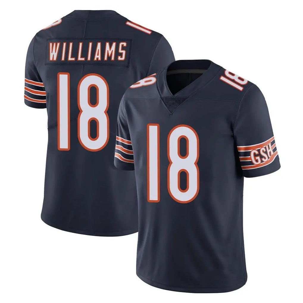 Davalo C.Bears #18 Caleb Williams Player Navy Vapor Untouchable Limited Home Game Stitched Jerseys