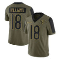 Davalo C.Bears #18 Caleb Williams Player Olive Salute to Service Limited Stitched Jerseys
