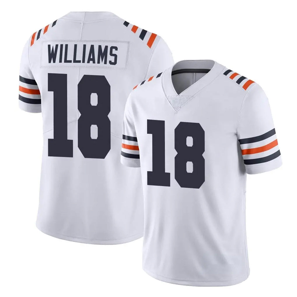 Davalo C.Bears #18 Caleb Williams Player White Classic Vapor Limited Home Game Stitched Jerseys
