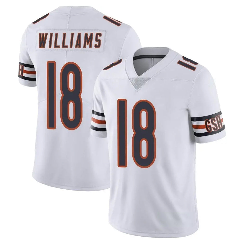 Davalo C.Bears #18 Caleb Williams Player White Vapor Untouchable Limited Home Game Stitched Jerseys