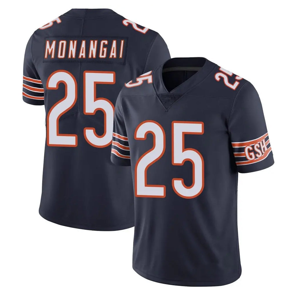 Davalo C.Bears #25 Kyle Monangai Player Navy Vapor Untouchable Limited Home Game Stitched Jerseys
