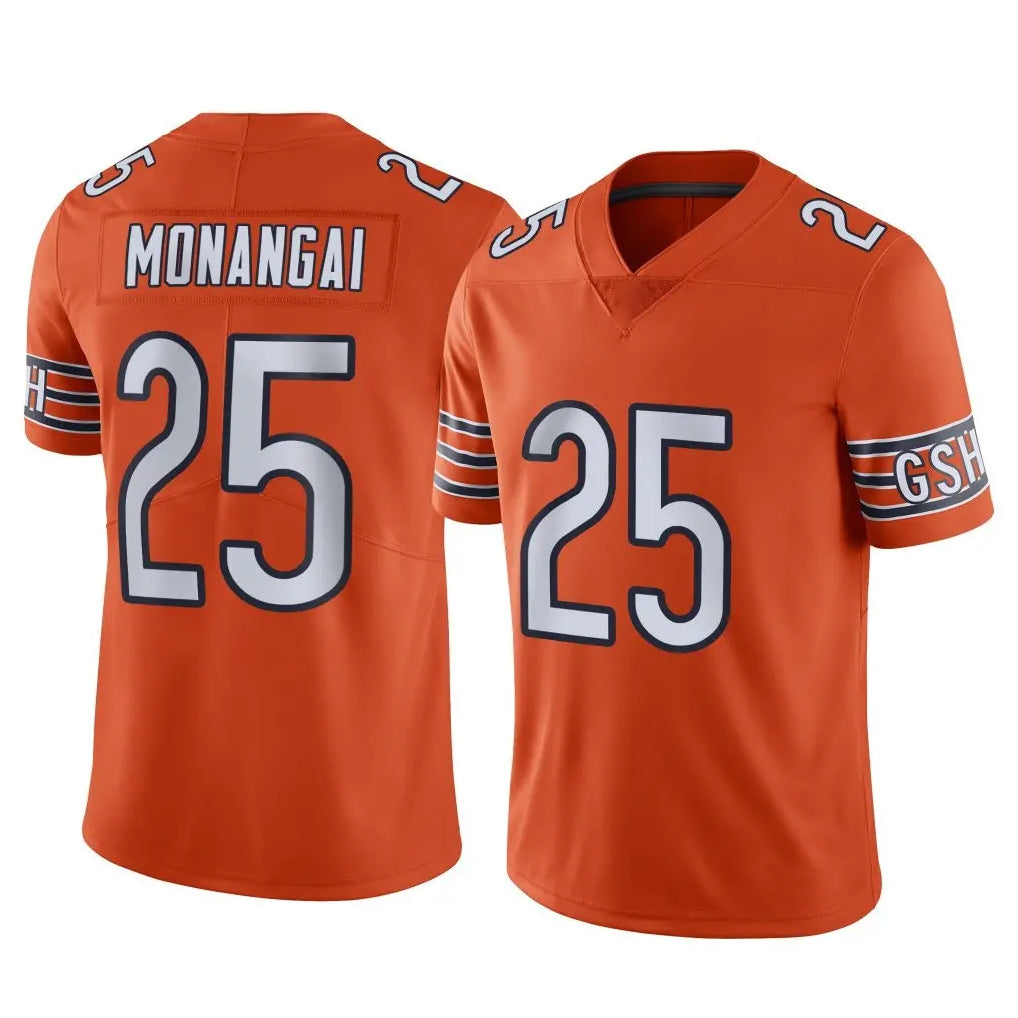 Davalo C.Bears #25 Kyle Monangai Player Orange Alternate Vapor Limited Home Game Stitched Jerseys