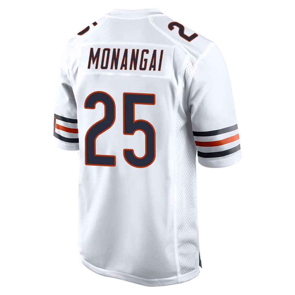 Davalo C.Bears #25 Kyle Monangai Player White Home Game Stitched Jerseys