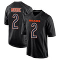 Davalo C.Bears #2 D.J. Moore Player Black Carbon Fashion Stitched Jerseys