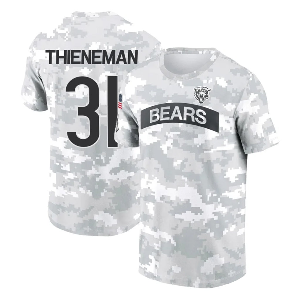 Davalo C.Bears #31 Dillon Thieneman Player Arctic Camo Salute to Service Performance T-Shirt Limited Stitched Jerseys