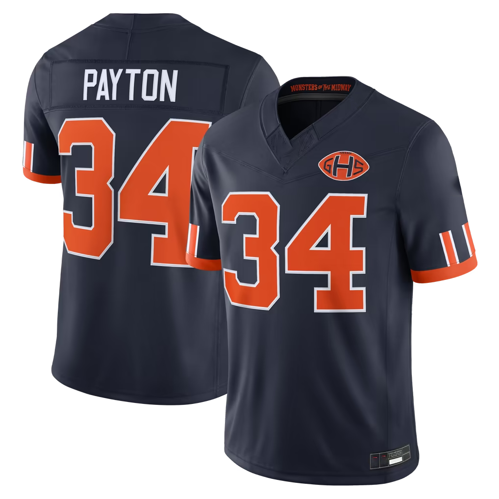 Davalo C.Bears #34 Walter Payton Navy 2026 Rivalries Collection Limited Stitched Jerseys