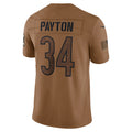 Davalo C.Bears #34 Walter Payton Player Brown Salute To Service Limited Stitched Jerseys