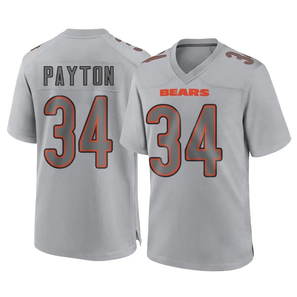 Davalo C.Bears #34 Walter Payton Player Gray Atmosphere Fashion Game Stitched Jerseys