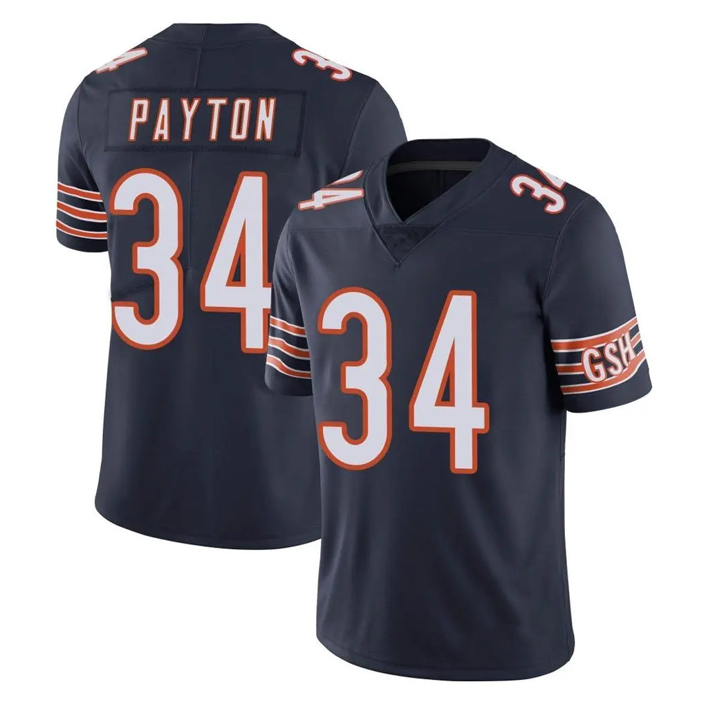 Davalo C.Bears #34 Walter Payton Player Navy Vapor Untouchable Limited Home Game Stitched Jerseys