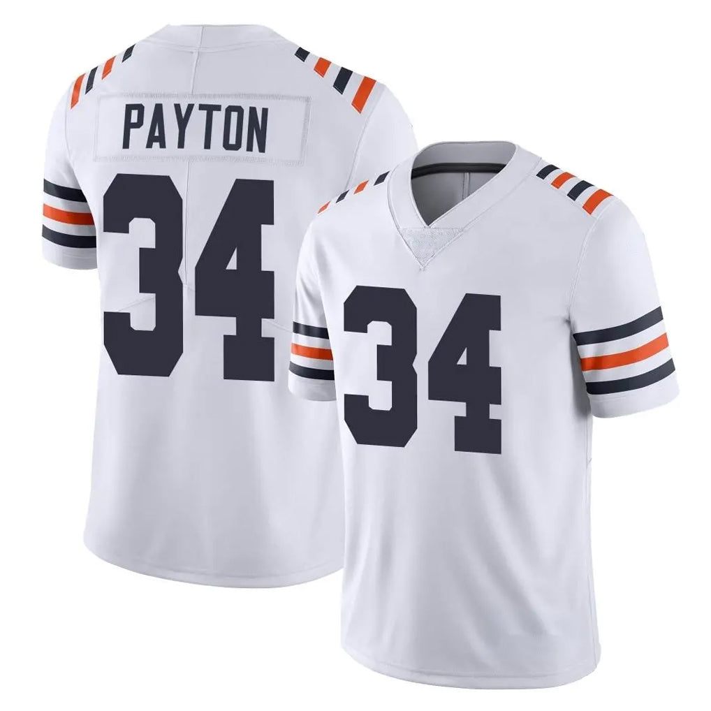 Davalo C.Bears #34 Walter Payton Player White Classic Vapor Limited Home Game Stitched Jerseys