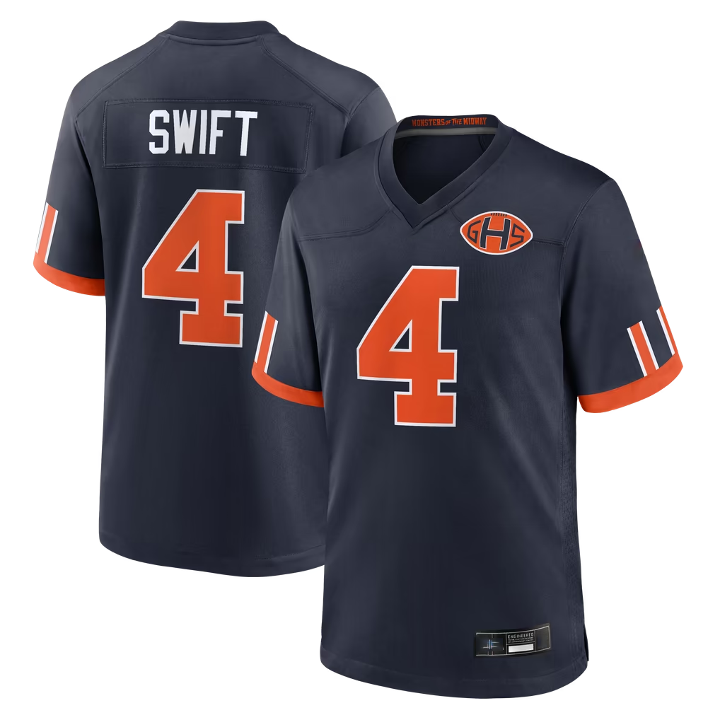 Davalo C.Bears #4 D'Andre Swift Navy 2026 Rivalries Collection Game Stitched Jerseys