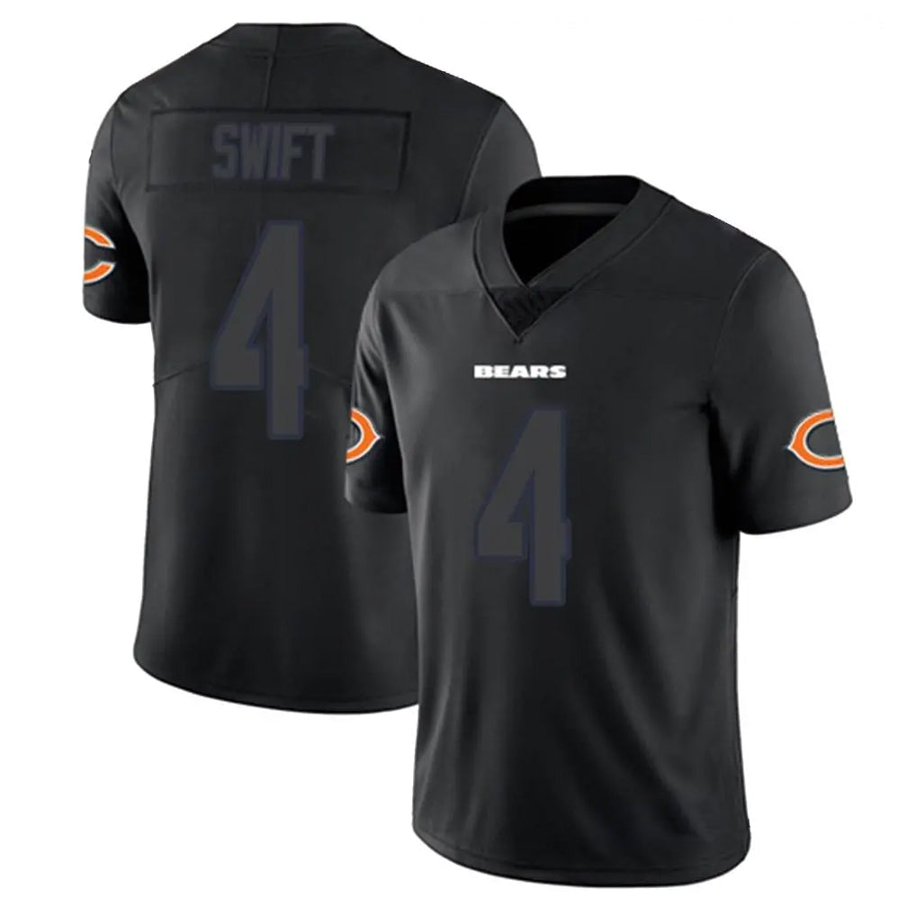 Davalo C.Bears #4 D'Andre Swift Player Black Impact Limited Game Stitched Jerseys