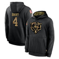 Davalo C.Bears #4 D'Andre Swift Player Black Salute to Service Pullover Hoodies Limited Stitched Jerseys