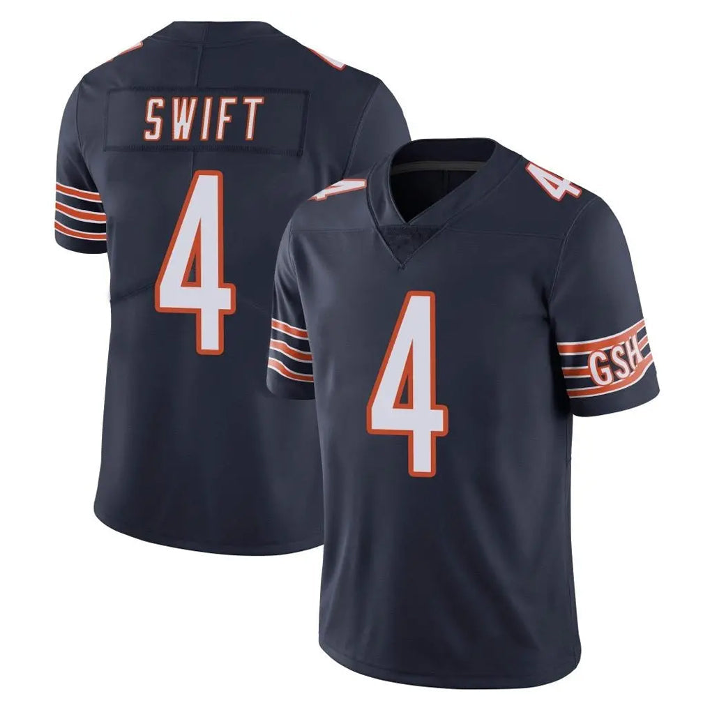 Davalo C.Bears #4 D'Andre Swift Player Navy Vapor Untouchable Limited Home Game Stitched Jerseys