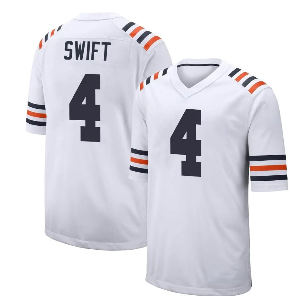 Davalo C.Bears #4 D'Andre Swift Player White Classic Home Game Stitched Jerseys