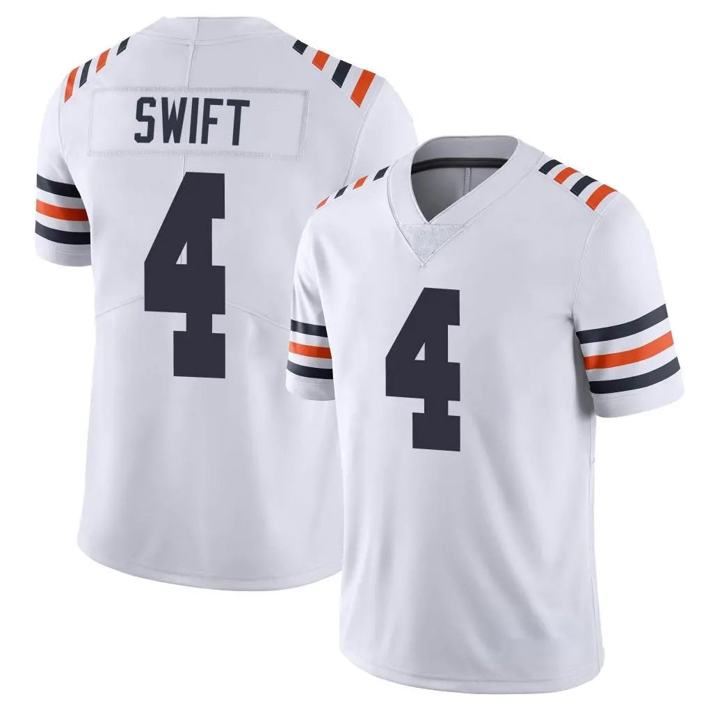 Davalo C.Bears #4 D'Andre Swift Player White Classic Vapor Limited Home Game Stitched Jerseys