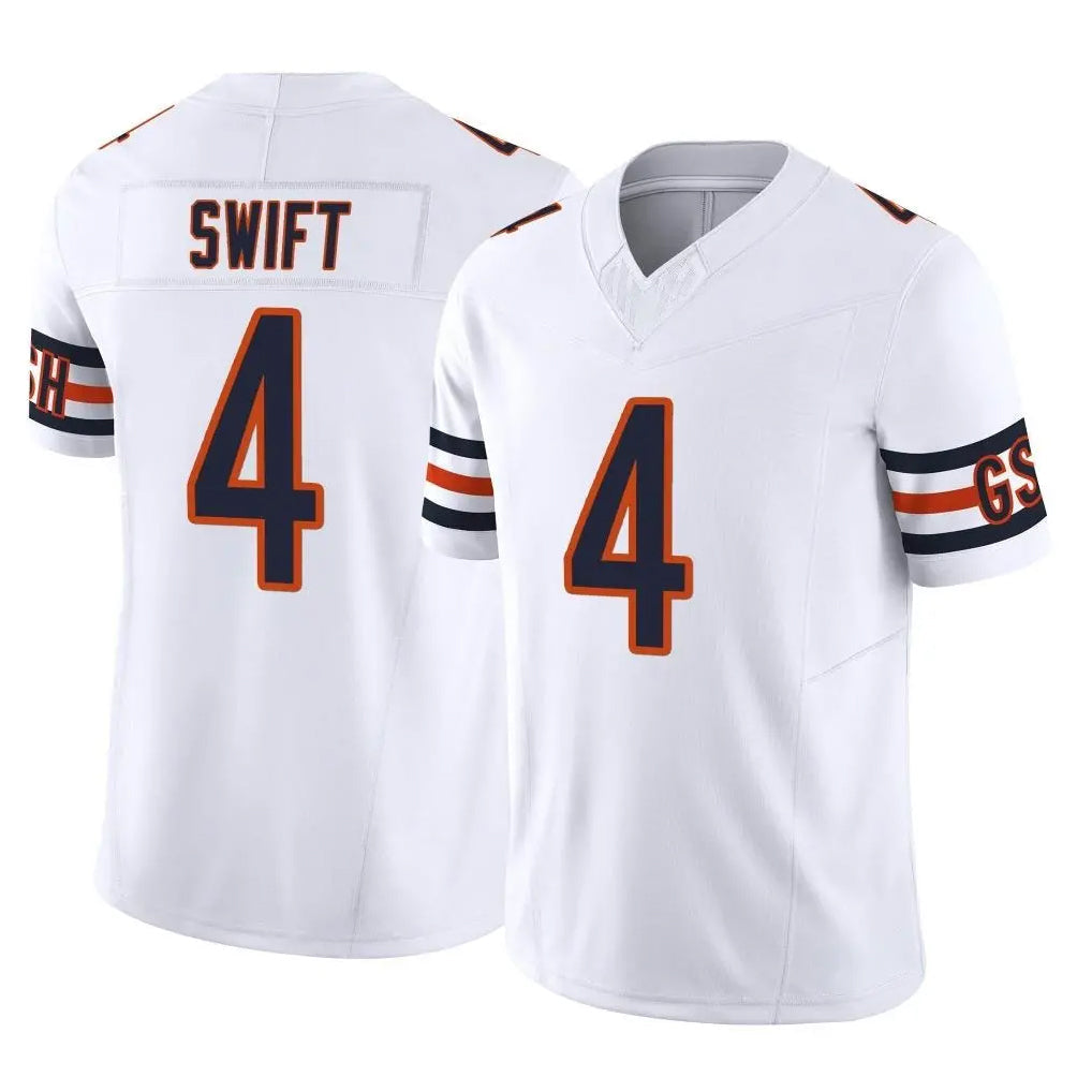 Davalo C.Bears #4 D'Andre Swift Player White Vapor F.U.S.E. Limited Home Game Stitched Jerseys