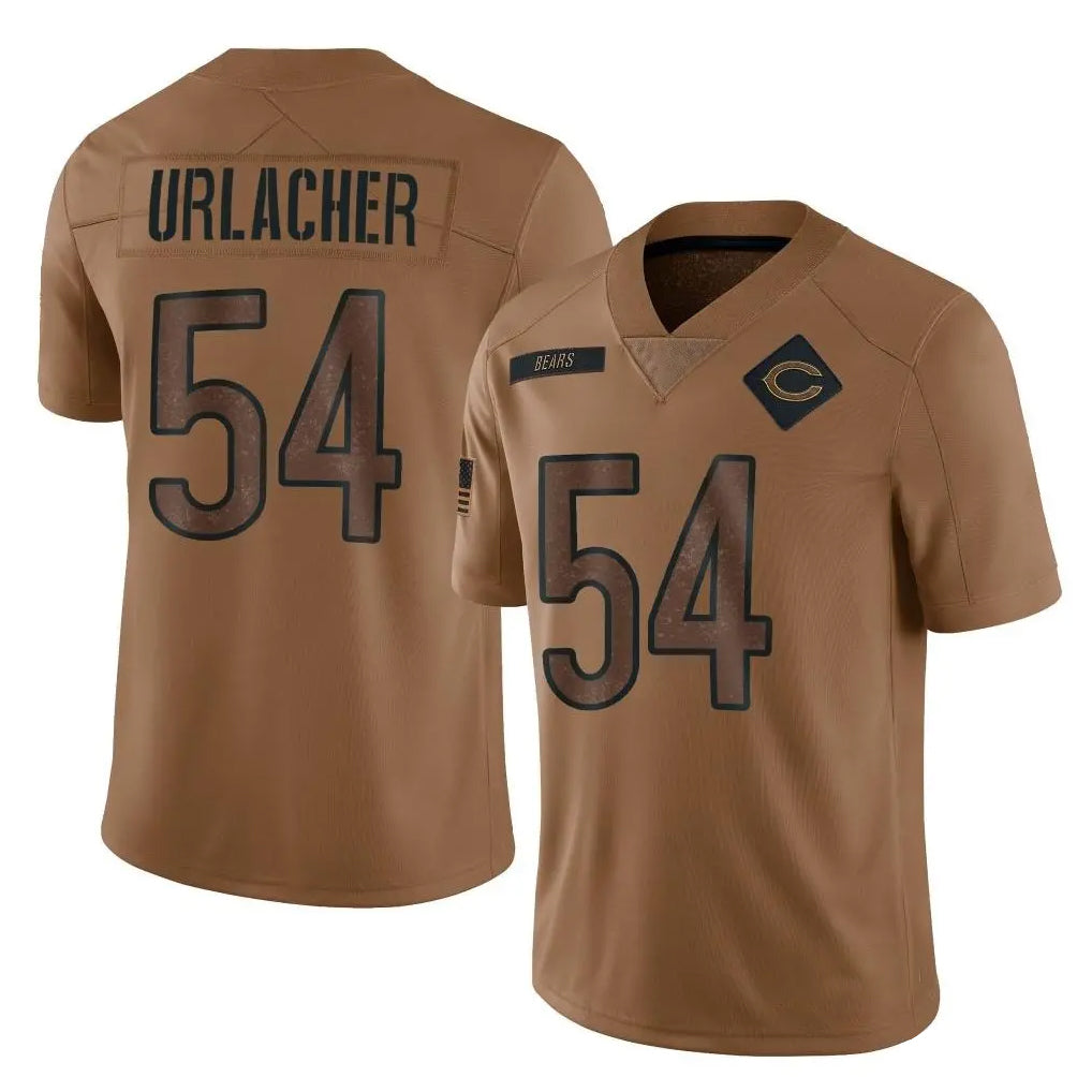 Davalo C.Bears #54 Brian Urlacher Player Brown Salute to Service Limited Stitched Jerseys