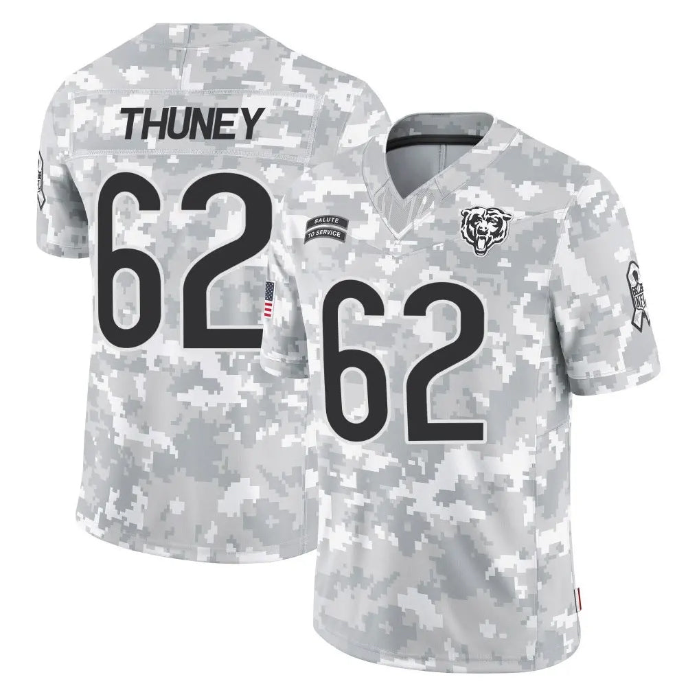 Davalo C.Bears #62 Joe Thuney Player Arctic Camo Salute to Service Limited Stitched Jerseys