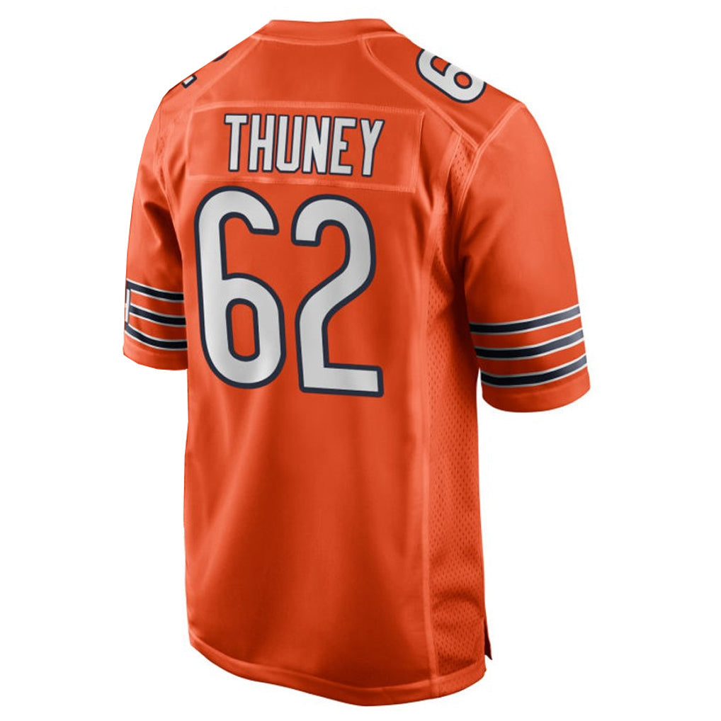 Davalo C.Bears #62 Joe Thuney Player Orange Home Game Stitched Jerseys