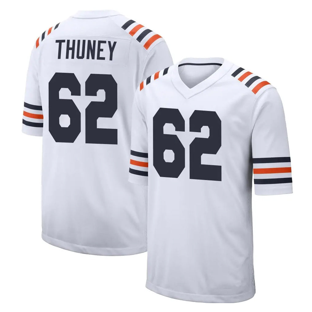 Davalo C.Bears #62 Joe Thuney Player White Classic Home Game Stitched Jerseys