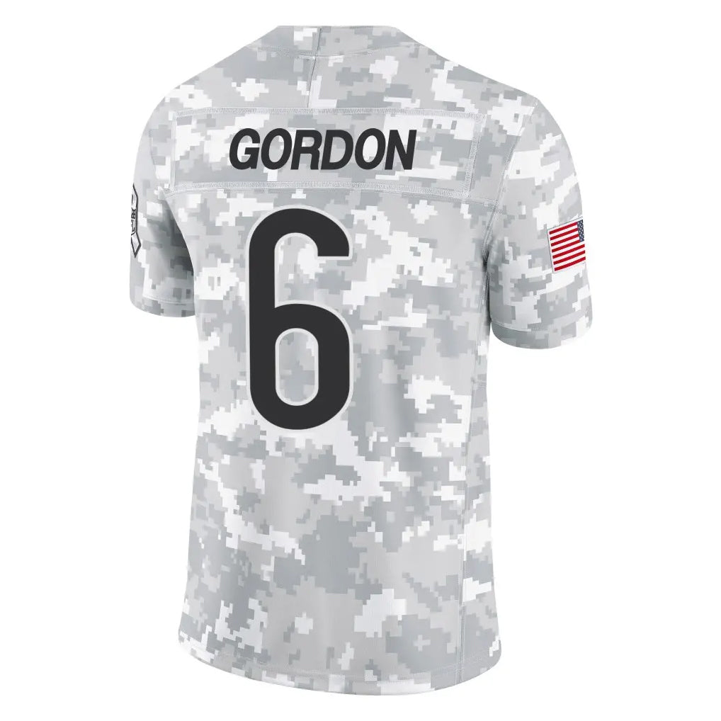 Davalo C.Bears #6 Kyler Gordon Player Arctic Camo Salute to Service Limited Stitched Jerseys