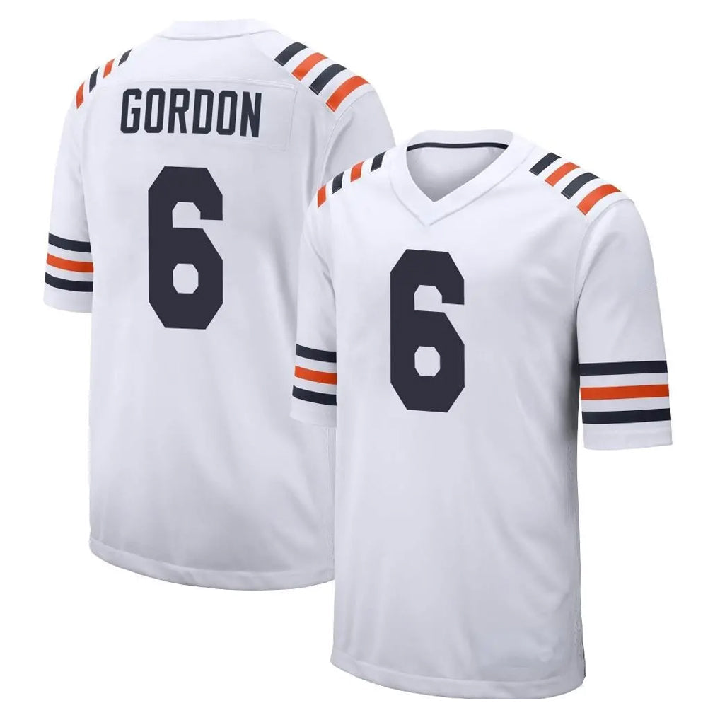 Davalo C.Bears #6 Kyler Gordon Player White Classic Home Game Stitched Jerseys