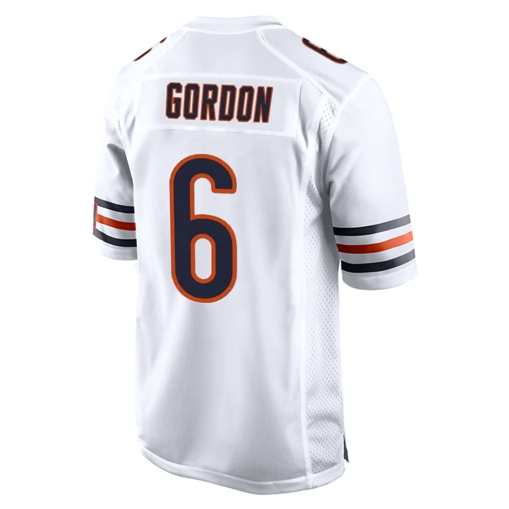 Davalo C.Bears #6 Kyler Gordon Player White Home Game Stitched Jerseys