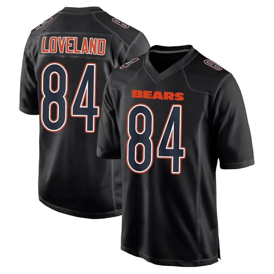 Davalo C.Bears #84 Colston Loveland Player Carbon Black Fashion Game Stitched Jerseys